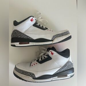 Air Jordan 3 Retro Men’s  White Cement Snickers Size 12